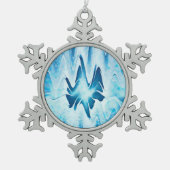 Glacial Lake Tin Sneeuwvlok Ornament (Voorkant)