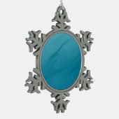 Glacial Melt Abstracte Natuur Fotografie Tin Sneeuwvlok Ornament (Links)