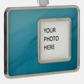 Glacial Melt Abstracte Natuur Fotografie Verzilverd Omlijst Ornament (Rechts)