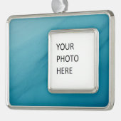 Glacial Melt Abstracte Natuur Fotografie Verzilverd Omlijst Ornament (Links)