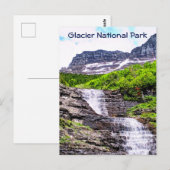 Glacial Melt Waterfall Rush van Rocky Mountains Briefkaart (Voorkant / Achterkant)