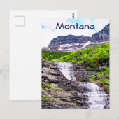 Glacial Melt Waterfall Rush van Rocky Mountains Briefkaart (Voorkant / Achterkant)