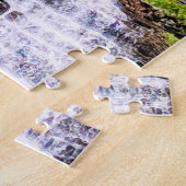 Glacial Melt Waterfall Rush van Rocky Mountains Legpuzzel (Zijkant)