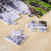 Glacial Melt Waterfall Rush van Rocky Mountains Legpuzzel (Zijkant)