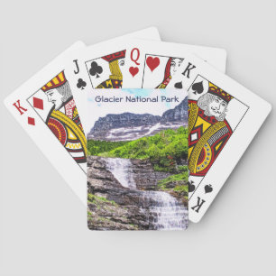 Glacial Melt Waterfall Rush van Rocky Mountains Pokerkaarten