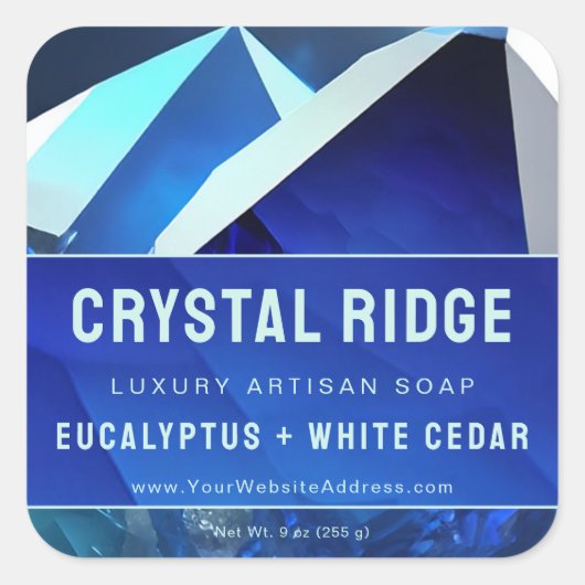 Glacial Mountain Magical Abstract Product Labels (Voorkant)