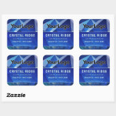 Glacial Mountain Magical Abstracte Productlabels Vierkante Sticker (Vel)