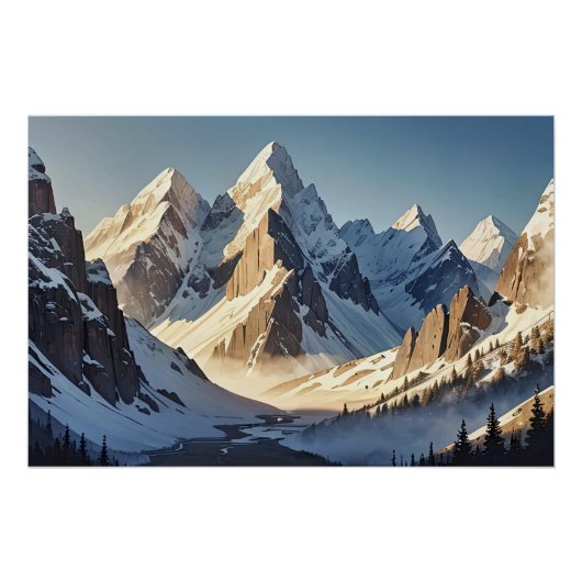 Glacial Peaks Perfect Poster (Voorkant)