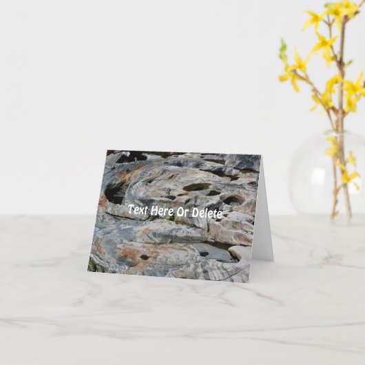 Glacial Potholes Nature Personalized Note  Kaart (Gele Bloem)