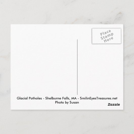 Glacial Potholes Shelburne Herfsten MA 2008 Briefk Briefkaart (Achterkant)
