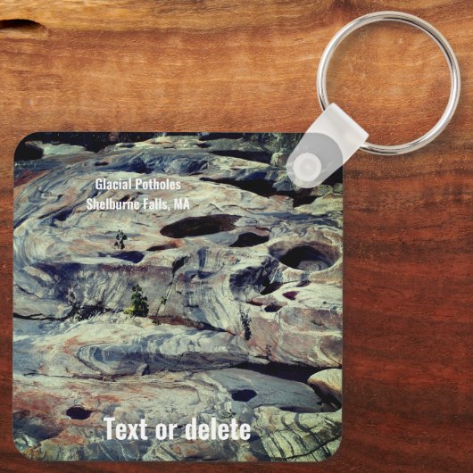 Glacial Potholes Shelburne Herfsten MA Sleutelhanger (Achterkant)