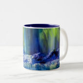 Glacial Reflections Tweekleurige Koffiemok (Voorkant rechts)