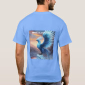 "Glacial Splendor: Majestic Ice Phoenix" T-shirt (Achterkant)