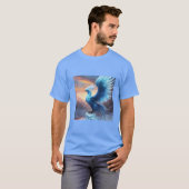 "Glacial Splendor: Majestic Ice Phoenix" T-shirt (Voorkant volledig)