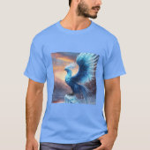 "Glacial Splendor: Majestic Ice Phoenix" T-shirt (Voorkant)