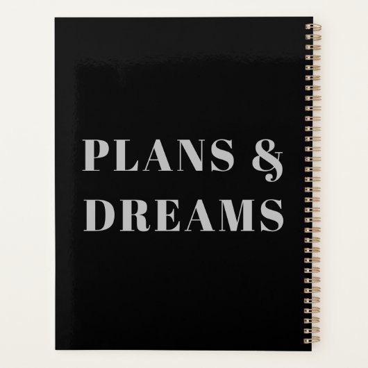 Glacial Waterverf Mountains Monogrammed schilderen Planner (Achterkant)