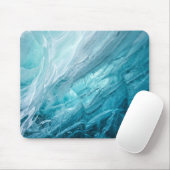 Glaciale Blauwe IJs Abstracte Muismat (Met muis)