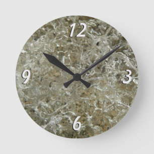 Glaciale IJs Abstracte Natuur Textuur Ronde Klok