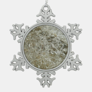 Glaciale IJs Abstracte Natuur Textuur Tin Sneeuwvlok Ornament