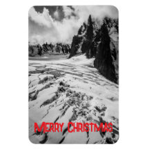 Glaciale spleet Mont Blanc, Frankrijk Kerst
