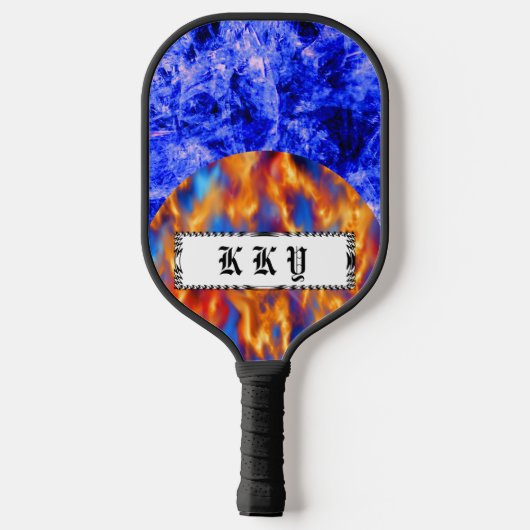 Glaciem en Ignis door Kenneth Yoncich Pickleball Paddle (Achterkant)