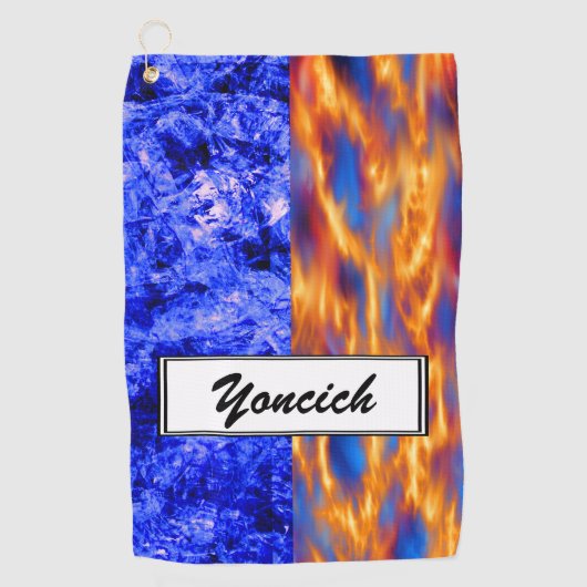Glaciem et Ignis van Kenneth Yoncich Golfhanddoek (Voorkant)
