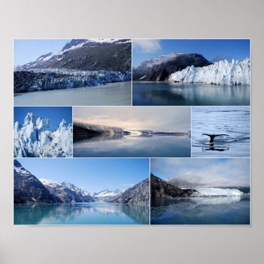 Glacier Bay Alaska 14 x 11 Poster (Voorkant)