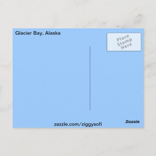 Glacier Bay, Alaska Briefkaart (Achterkant)