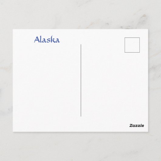 Glacier Bay Alaska Briefkaart (Achterkant)
