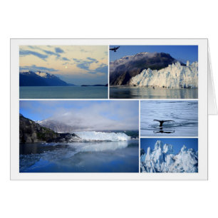 Glacier Bay Alaska Collage Kaart