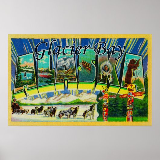 Glacier Bay, Alaska - Grote letterscènes Poster (Voorkant)