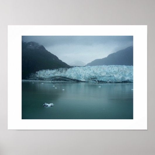 Glacier Bay Alaska kleurenfotografie Poster (Voorkant)