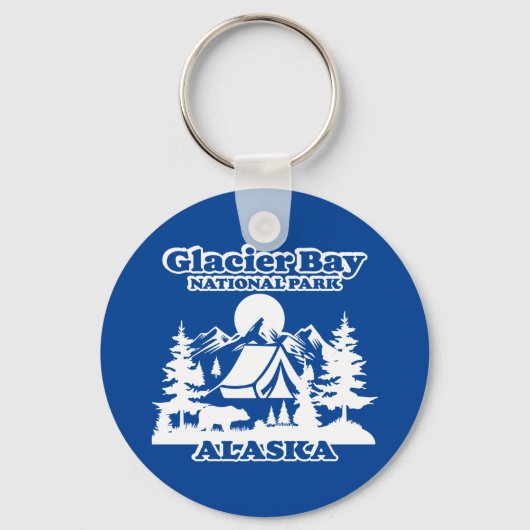 Glacier Bay Alaska Sleutelhanger (Voorkant)