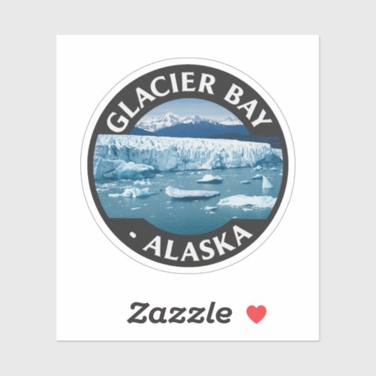 Glacier Bay Alaska Vintage Travel Sticker (Vel)