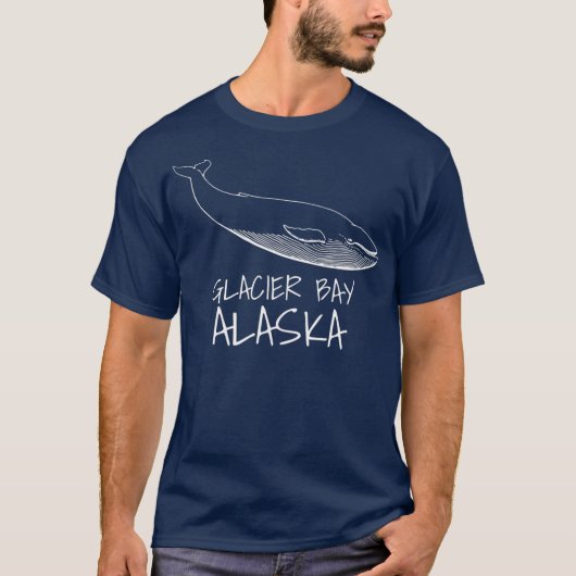 GLACIER BAY ALASKA-walvis Afdruk bekijken T-shirt (Voorkant)