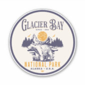 Glacier Bay Classic Wilderness Landscape Sticker (Voorkant)