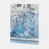 Glacier Bay, cruisen Alaska, Glas Ornament (Voorkant links)
