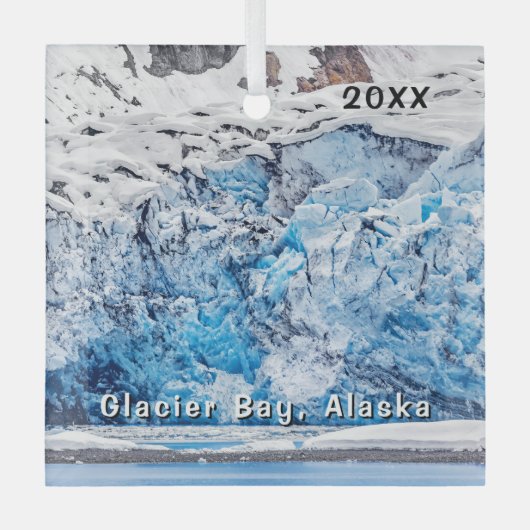 Glacier Bay, cruisen Alaska, Glas Ornament (Voorkant)