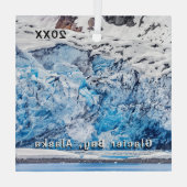 Glacier Bay, cruisen Alaska, Glas Ornament (Achterkant)