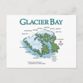 Glacier Bay Map Briefkaart (Voorkant)
