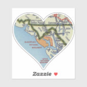 Glacier Bay National Monument  kaart Sticker (Vel)