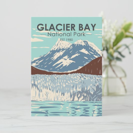 Glacier Bay National Park Alaska  Feestdagenkaart (Staand voorkant)