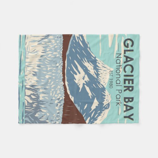 Glacier Bay National Park Alaska  Fleece Deken (Voorkant (Horizontaal))