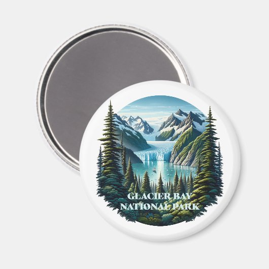 Glacier Bay National Park Alaska Magneet (Voorkant / Achterkant)