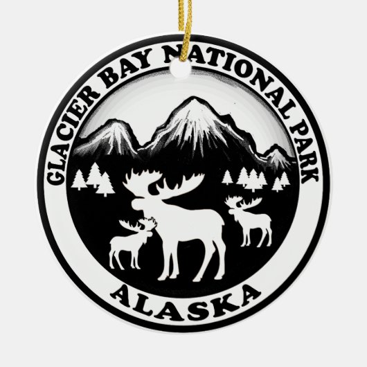 Glacier Bay National Park Alaska Moezecirkel Keramisch Ornament (Voorkant)