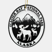 Glacier Bay National Park Alaska Moezecirkel Keramisch Ornament (Links)