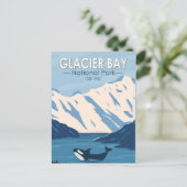 Glacier Bay National Park Alaska Orca Art  Briefkaart (Staand voorkant)