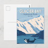Glacier Bay National Park Alaska Orca Art  Briefkaart (Voorkant / Achterkant)