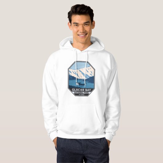 Glacier Bay National Park Alaska Orca Art  Hoodie (Voorkant volledig)