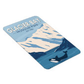 Glacier Bay National Park Alaska Orca Art  Magneet (Rechterzijde)